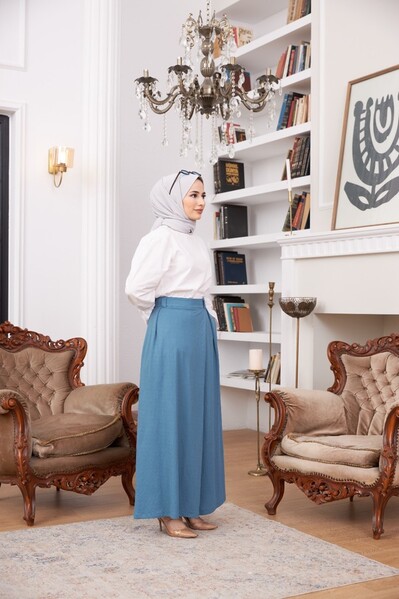 Neways - 1073-Ancelina Pantolon etek İndigo