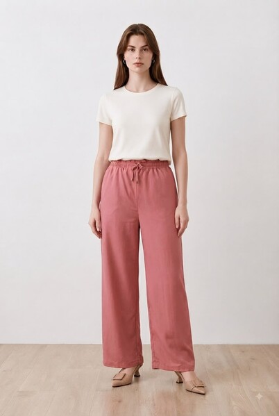 Neways - 1105-Ancelina Lastikli Pantolon Pudra