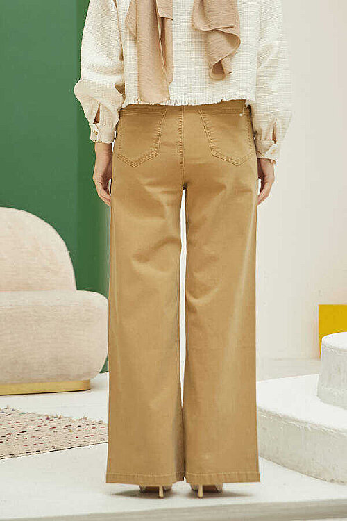 1145-Denim Pantolon Bej - 5