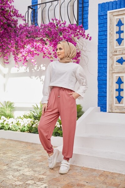 Neways - 1151-Ancelina Lastikli Pantolon Pudra Neways - 1151-Ancelina Lastikli Pantolon Pudra