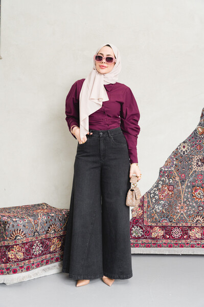 Neways - 1162-Denim Pantolon Etek Füme