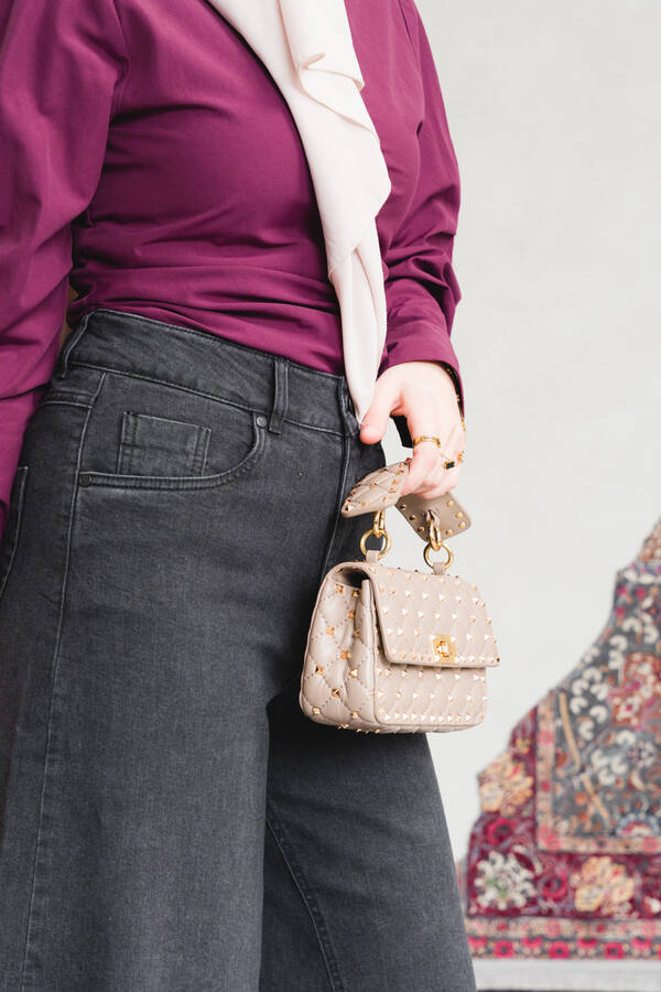 1162-Denim Pantolon Etek Füme