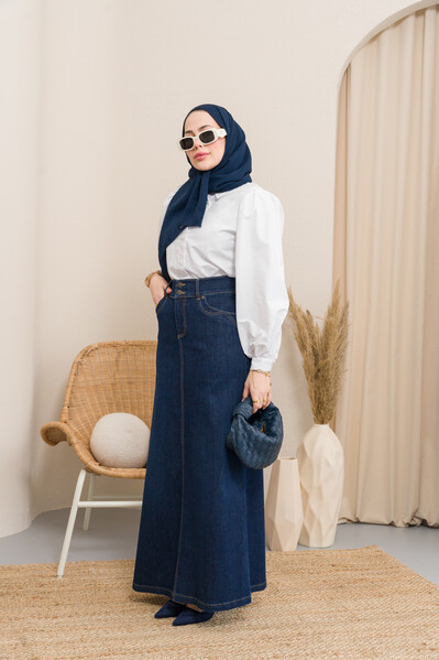 Neways - 2058-Denim Etek Lacivert