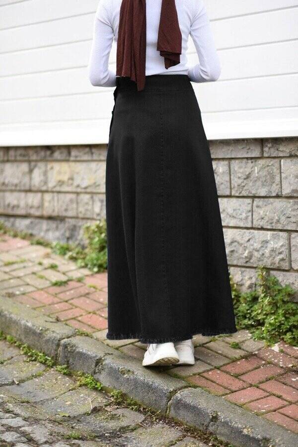 2140-DENİM MEVLANA KOT ETEK Blue Black