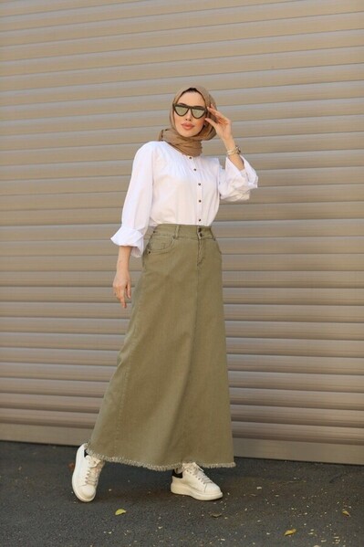 Neways - 2252-Denim Etek Haki