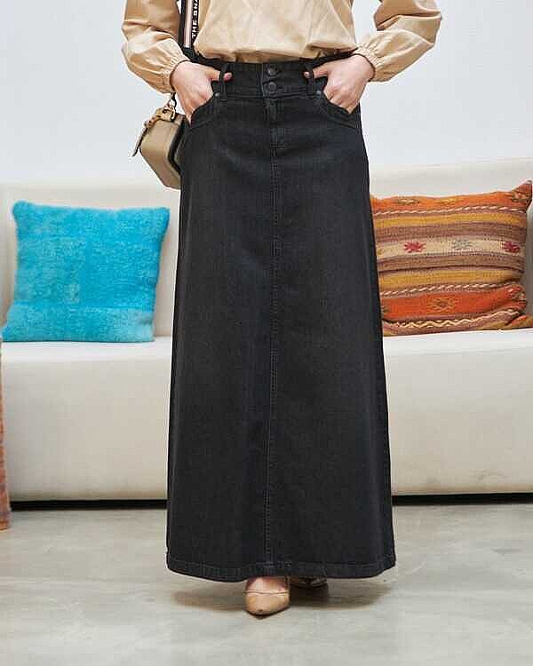 2267-Denim  Etek Siyah - 3