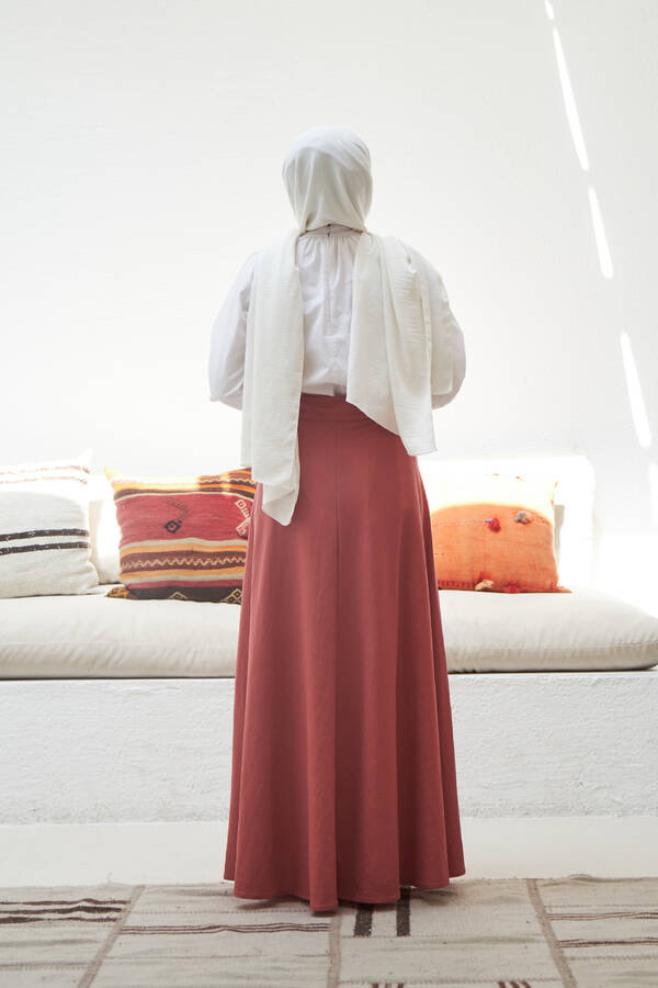 2270-Ancelina Mevlana Etek Gül Kurusu
