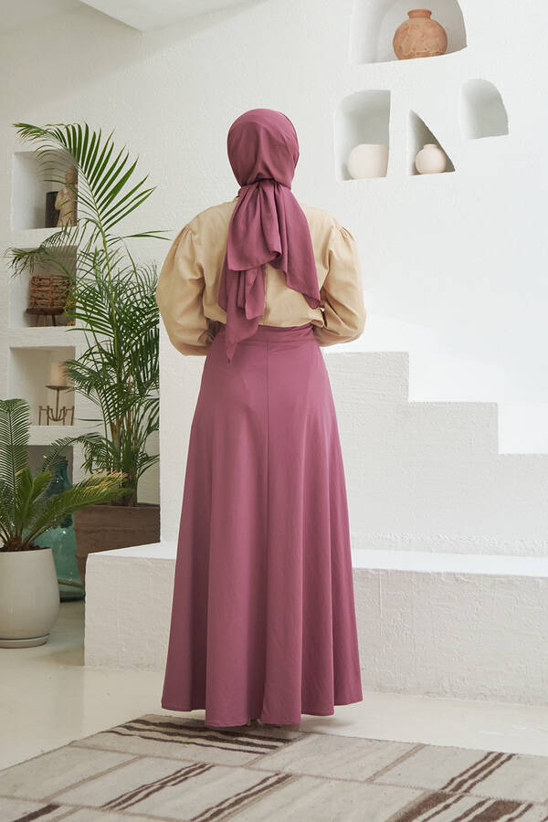2270-Ancelina Mevlana Etek Lila