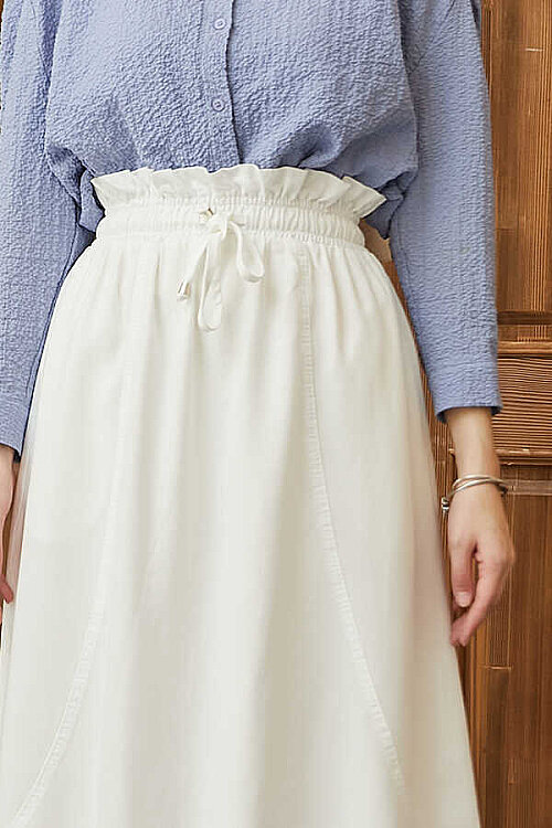 2272-Denim Tensel Etek Beyaz - 3