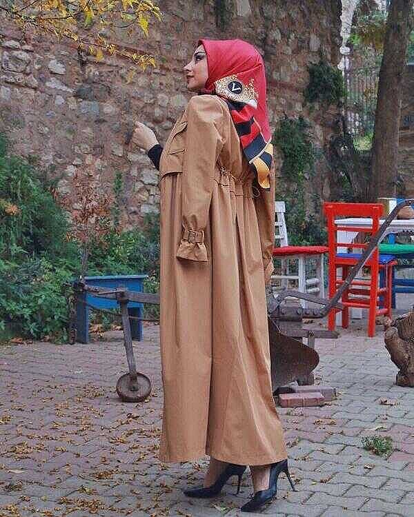 6302-İNTER BÜZGÜLÜ TRENÇKOT Camel - 2