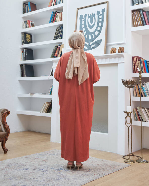 6394-Ancelina Standart Tunik Tarçın