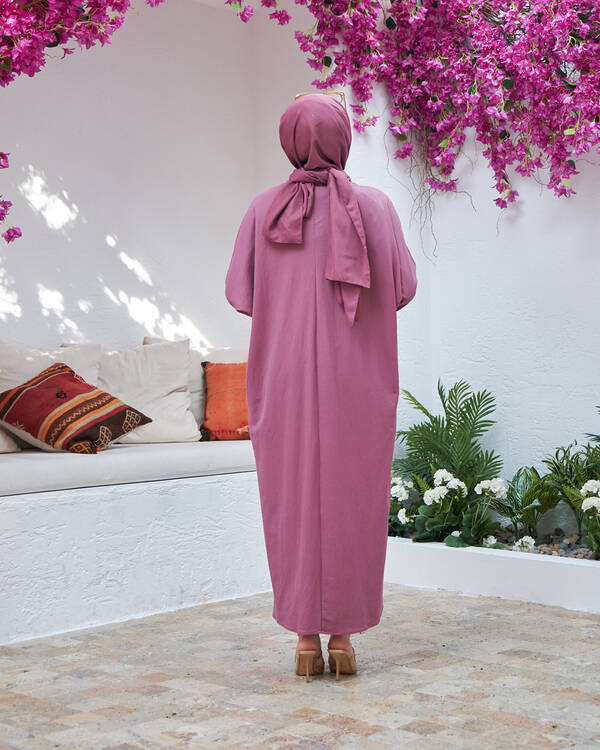 6394-Ancelina Standart Tunik Lila