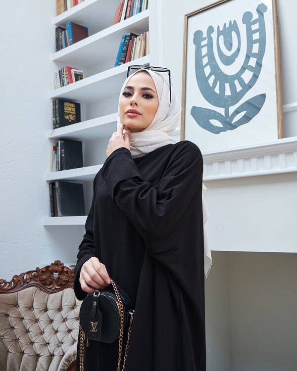 6394-Ancelina Standart Tunik Siyah