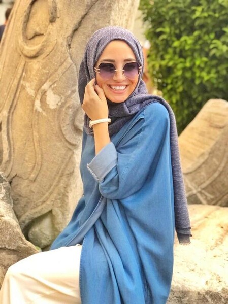 Neways - 6394-Denim Standart Salaş Tunik Koyu Mavi