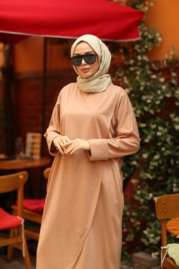 6394- PNY Standart Salaş Tunik Bej