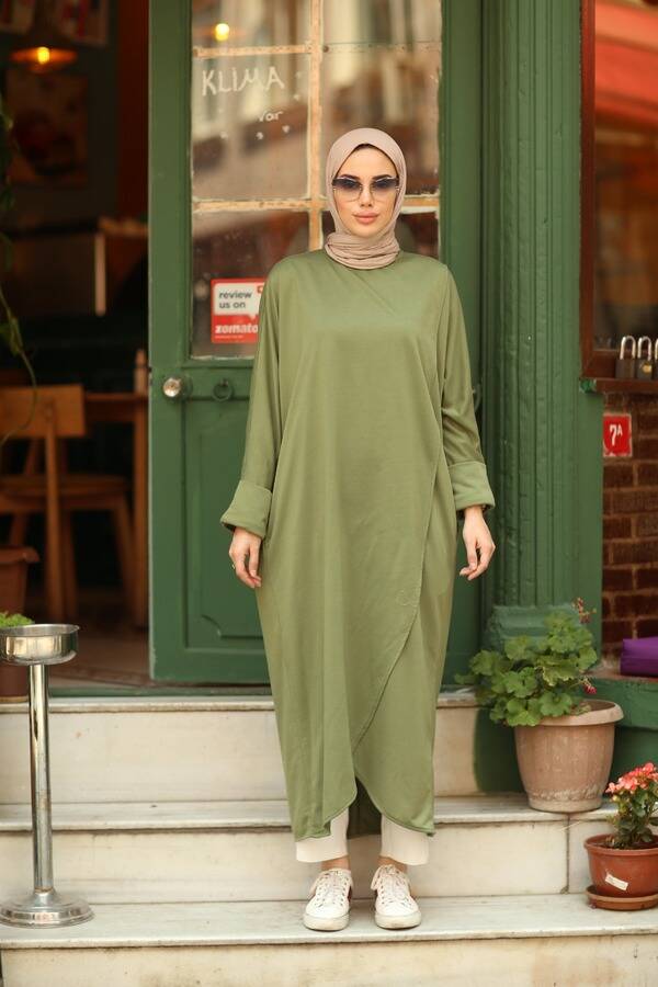 6394- PNY Standart Salaş Tunik Haki