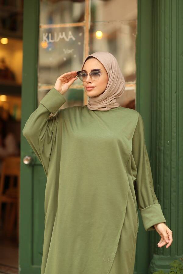 6394- PNY Standart Salaş Tunik Haki