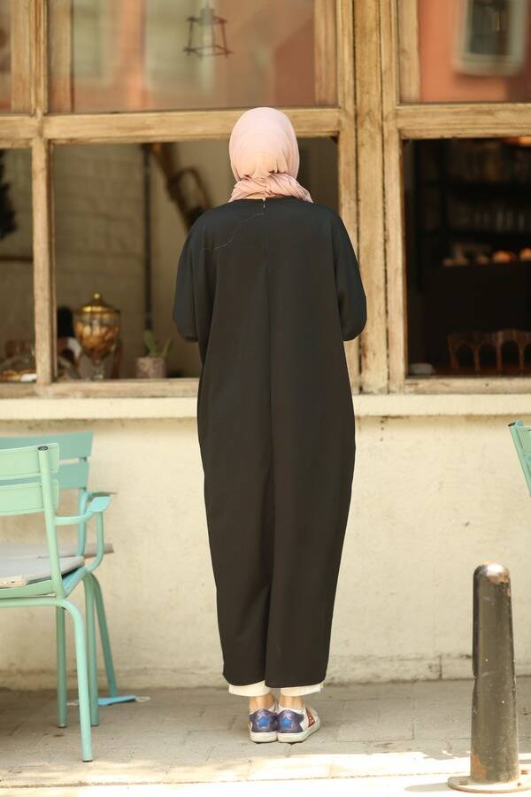 6394- PNY Standart Salaş Tunik Siyah