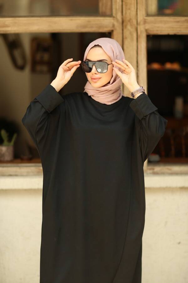 6394- PNY Standart Salaş Tunik Siyah