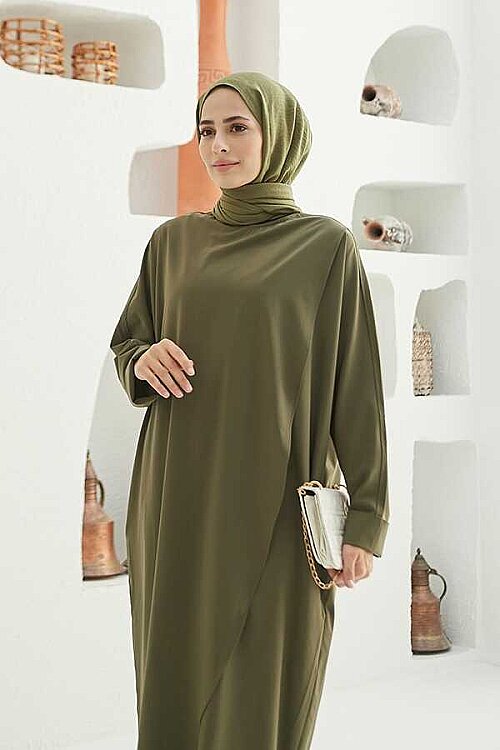 6394-Standart Tunik Haki - 2