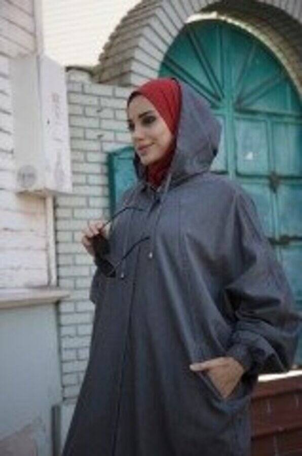 6465-Denim Standart Salaş Tunik Koyu Gri