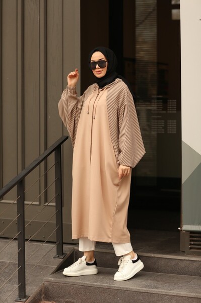Neways - 6465- Standart Yarasa Tunik Bej