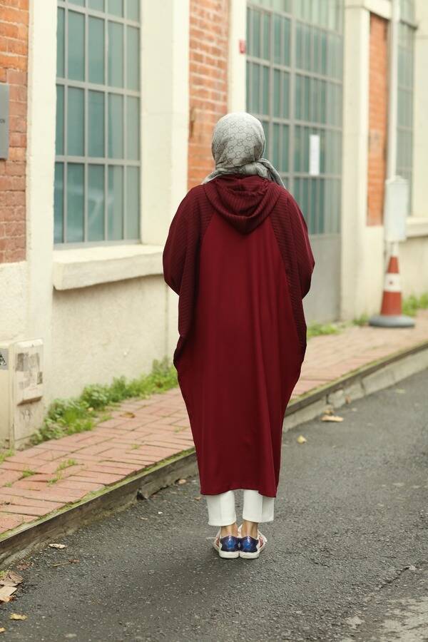 6465- Standart Yarasa Tunik Bordo