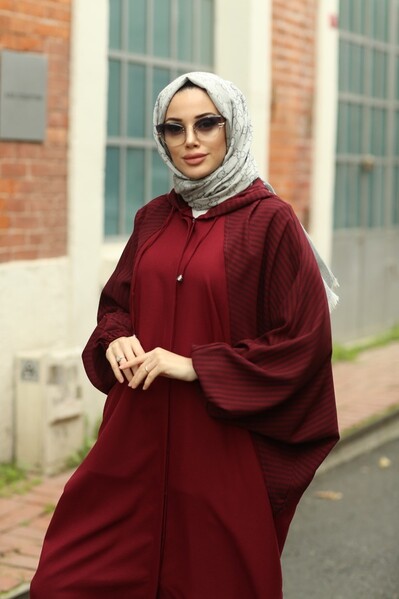 Neways - 6465- Standart Yarasa Tunik Bordo