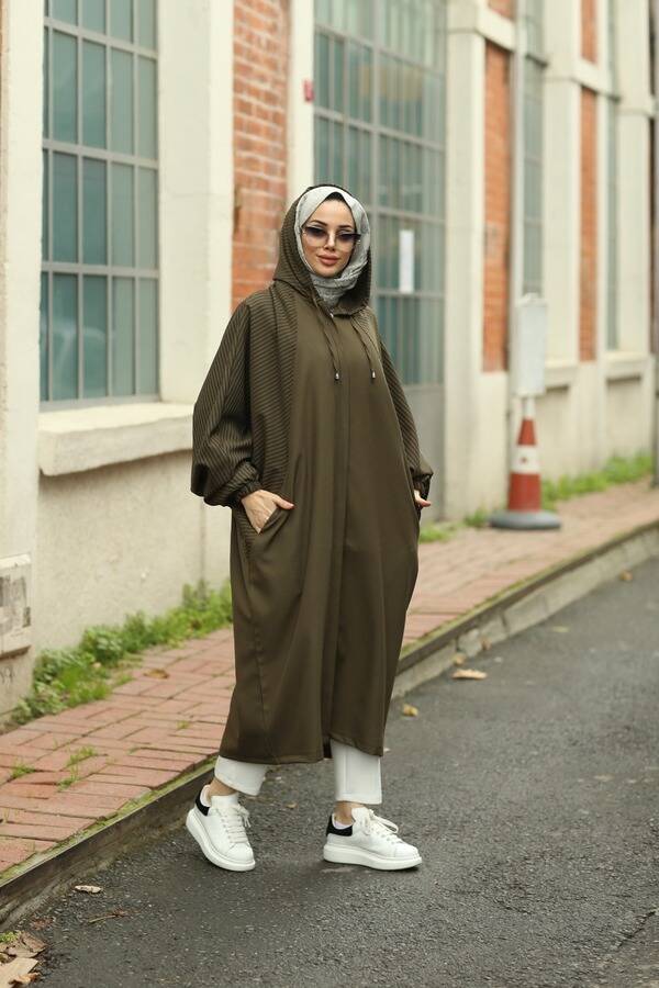 6465- Standart Yarasa Tunik Haki