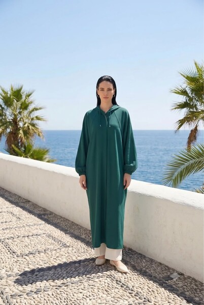 Neways - 6465- Standart Yarasa Tunik Zümrüt Yeşili