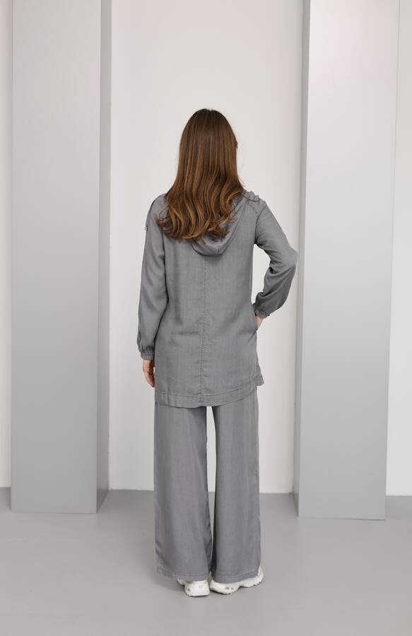 6540-Tensel İkili Takım Gri