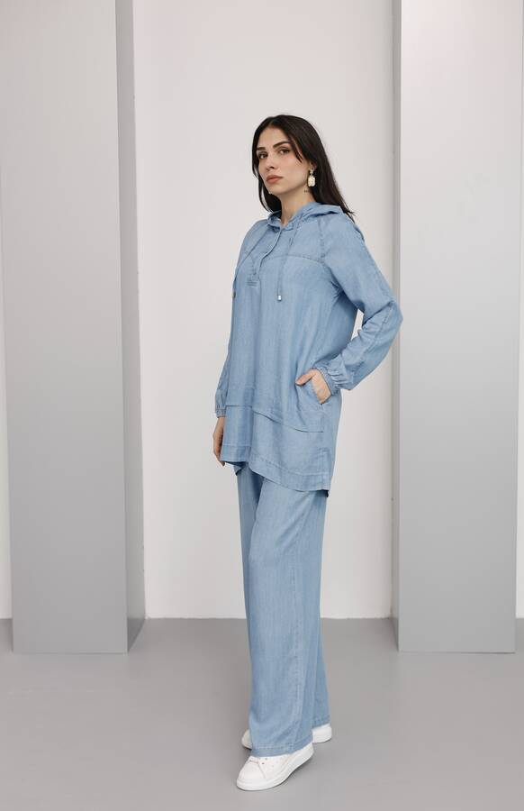 6540-Tensel İkili Takım Mavi