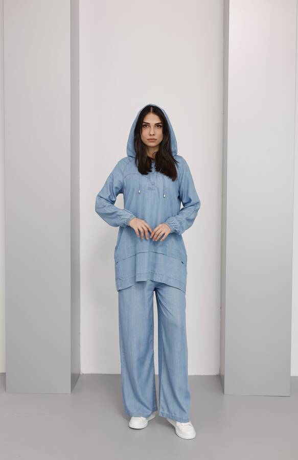 6540-Tensel İkili Takım Mavi