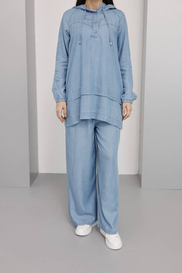 6540-Tensel İkili Takım Mavi