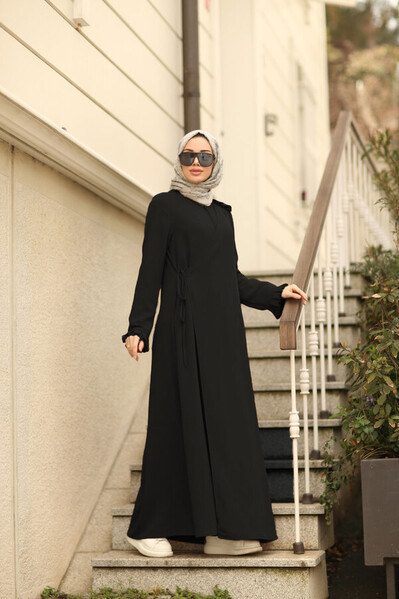 Neways - 6550-ALLERLİ FERMUARLI FERACE Siyah