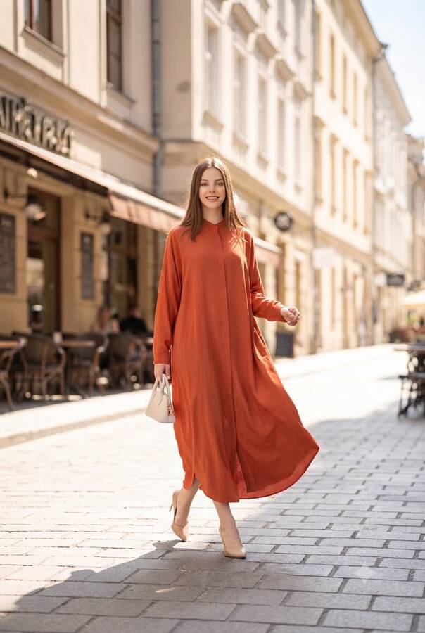 6571-Ancelina Abaya Kiremit