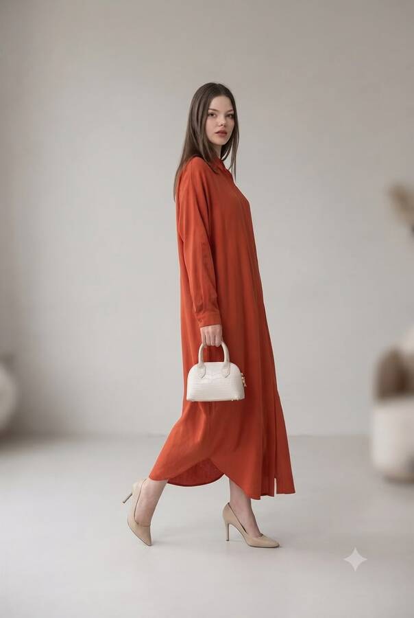 6571-Ancelina Abaya Kiremit