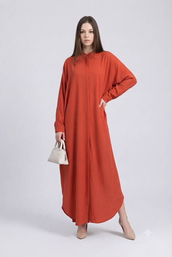 6571-Ancelina Abaya Kiremit