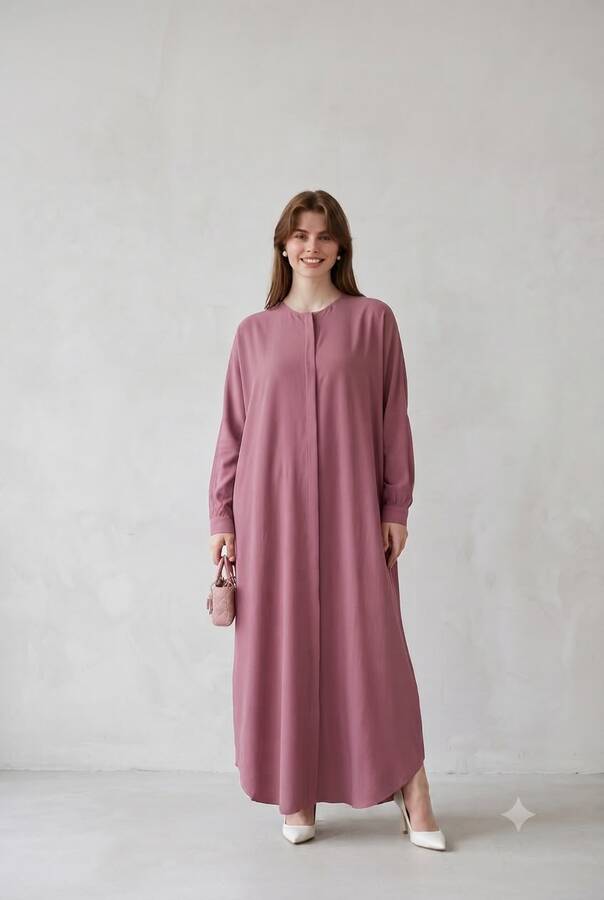 6571-Ancelina Abaya Lila