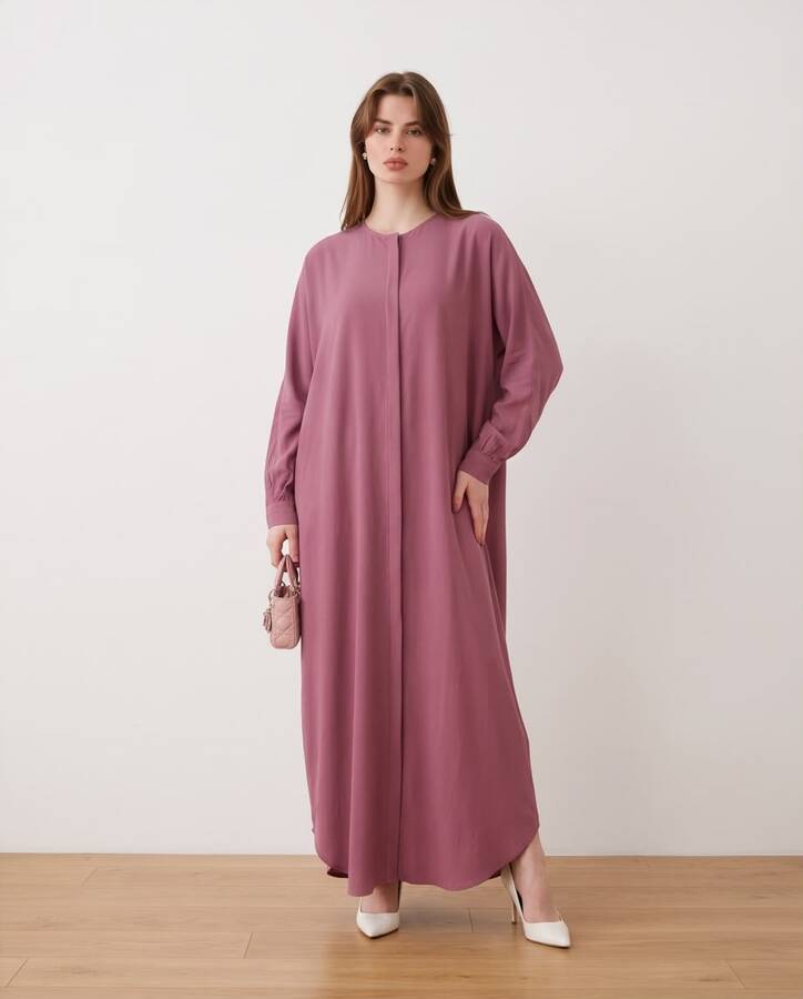 6571-Ancelina Abaya Lila