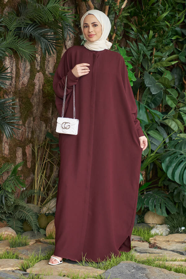 6571-Berlin Abaya Bordo