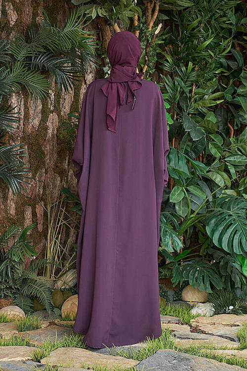 6571-Berlin Abaya Mürdüm - 5