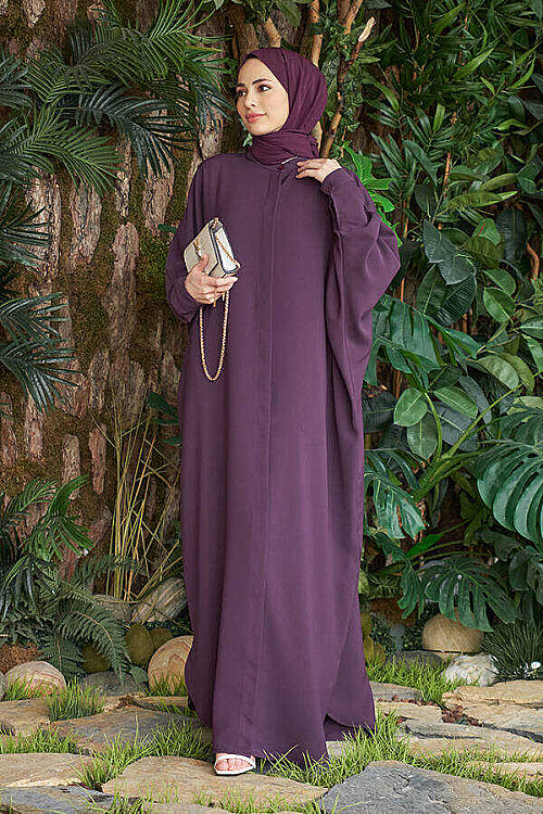 6571-Berlin Abaya Mürdüm - 4