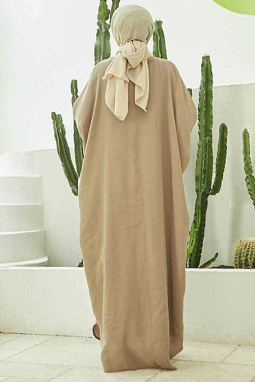 6571-Fendi Modal  Abaya Vizon - 4