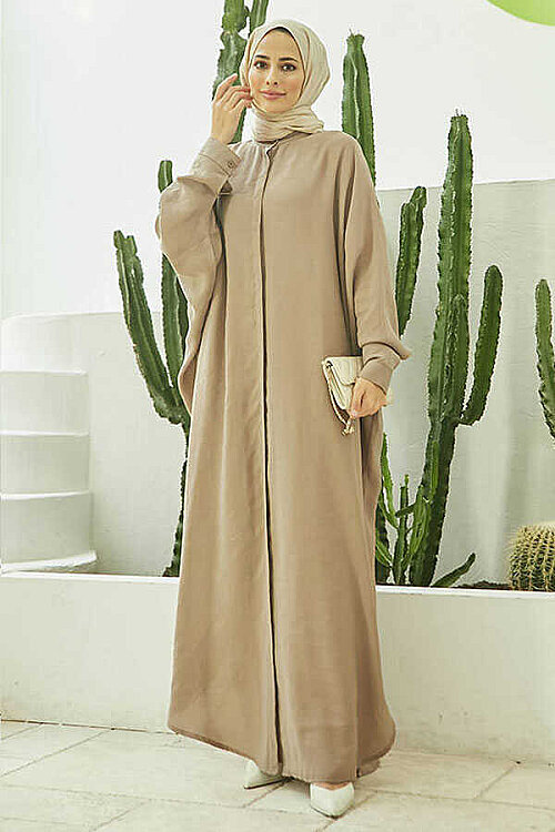 6571-Fendi Modal  Abaya Vizon - 2