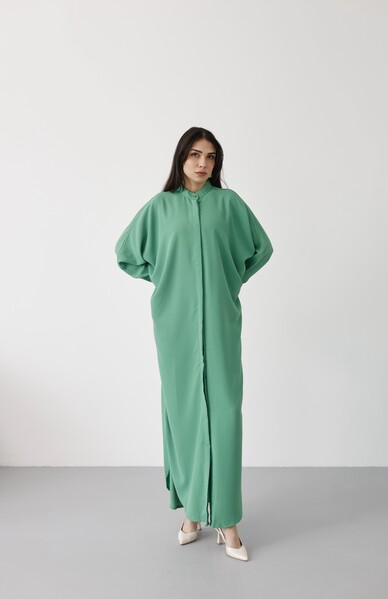 Neways - 6571-Krep Abaya Açık Yeşil