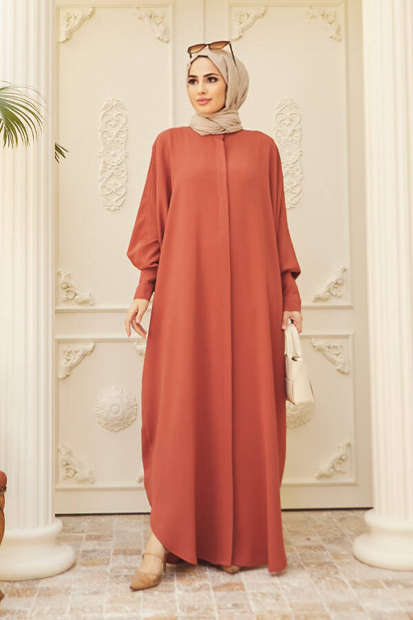 6571-Krep Abaya Kiremit