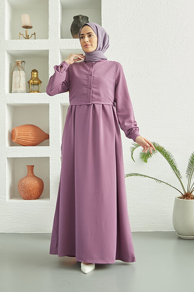 Neways - 6606-Allerli Krep Elbise Lila