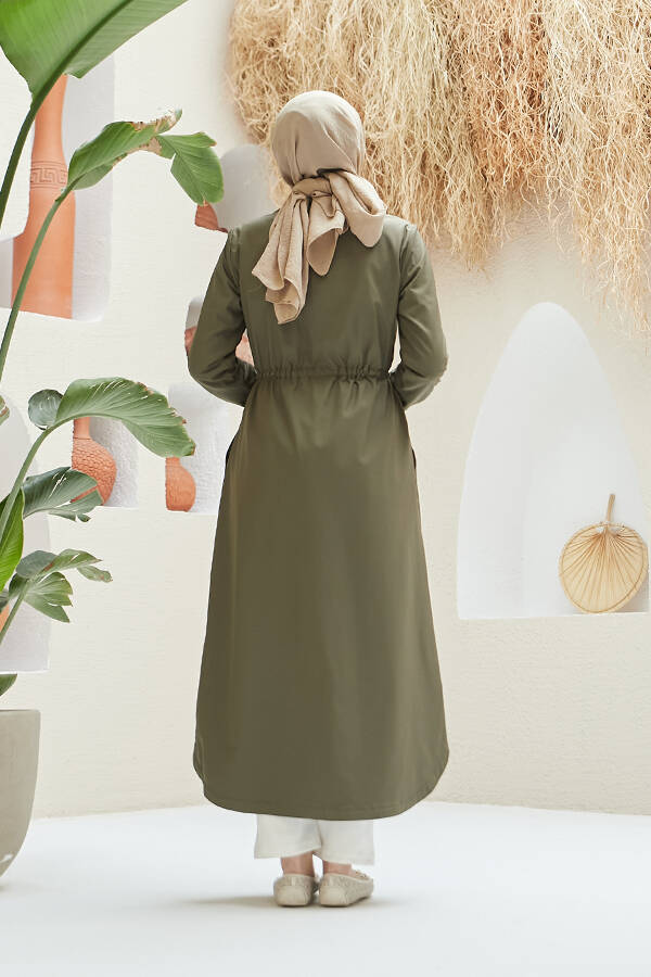 6613-Cepli Bağcıklı Tunik Haki
