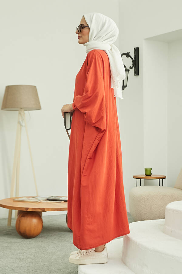 6630-Ancelina Standart Tunik Kiremit